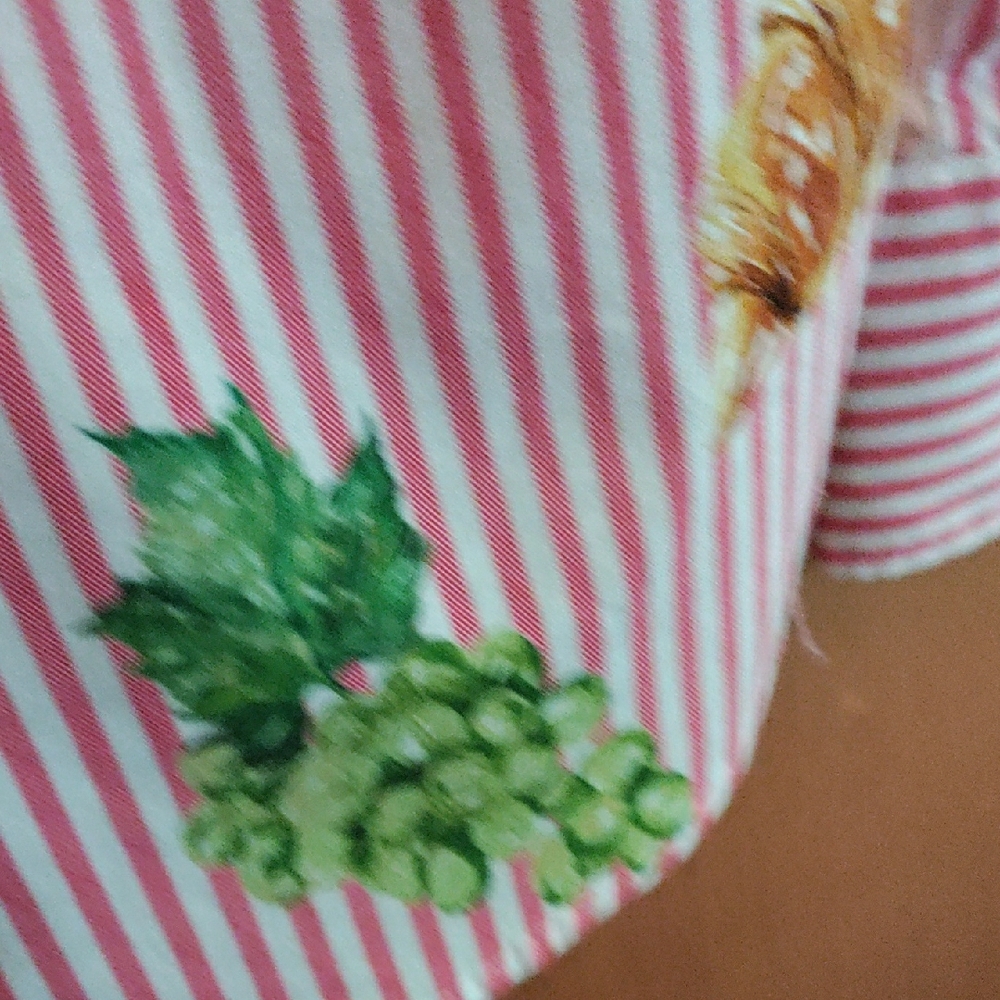 Striped Button Down Shirt with Food & Drink  Fun Design. NWT - Picture 15 of 15